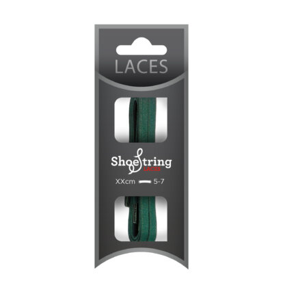 Green Waxed 5mm Flat Laces