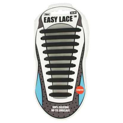 Adult Easy Lace - Self-Tying Silicone Laces - Black