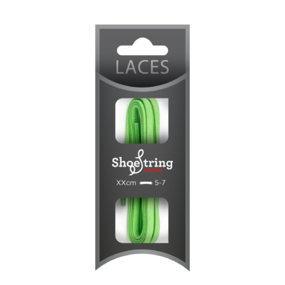 Lime Green Wax 5mm Flat Laces