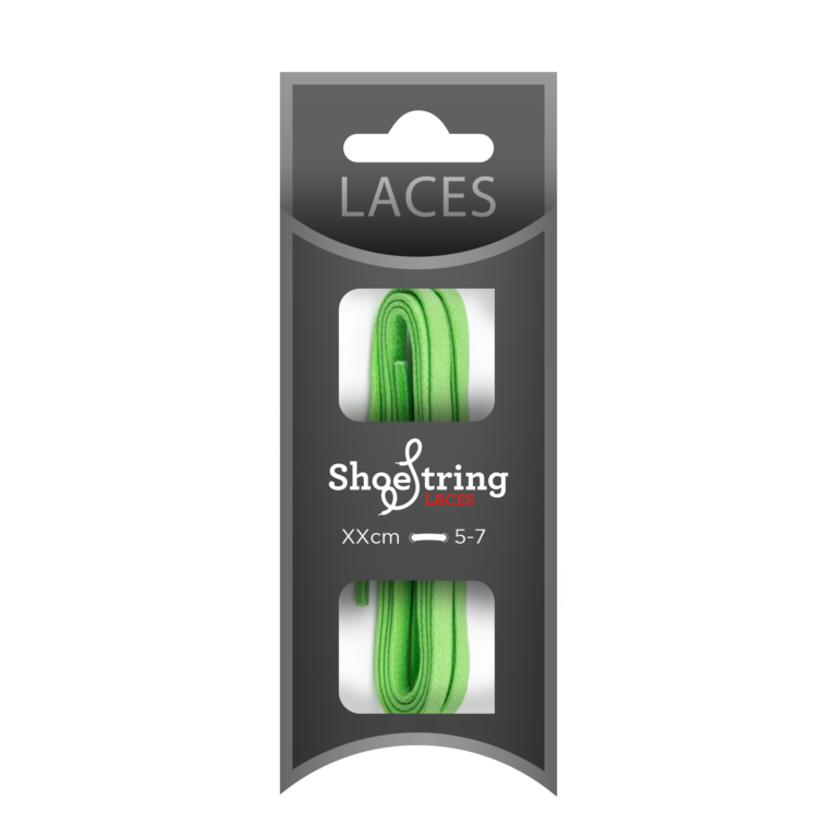 Lime Green Wax 5mm Flat Laces