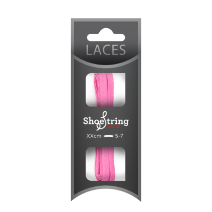 Pastel Pink Waxed 5mm Flat Laces