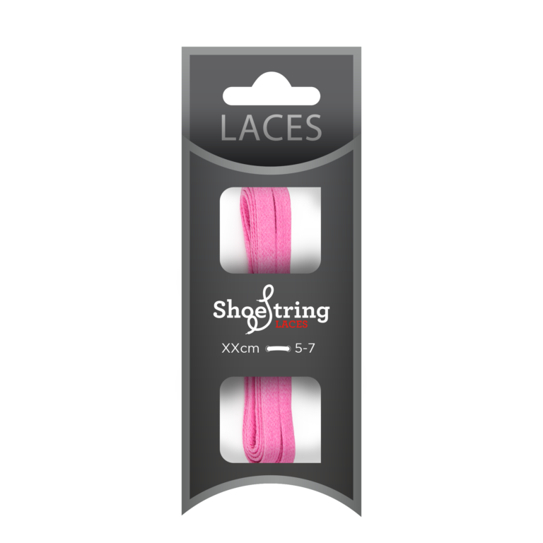 Pastel Pink Waxed 5mm Flat Laces