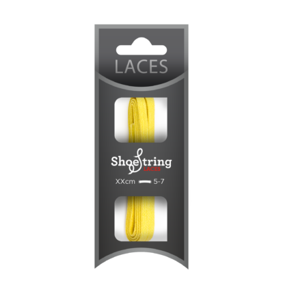 Bright Yellow Wax 5mm Flat Laces – 75cm