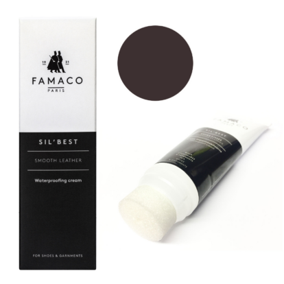 Famaco Sil Best Leather Cream 75ml With Sponge Top - Brown Marron Fonce