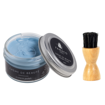 Blue Pastel Sky Ciel Cream Polish 50ml & Application Brush