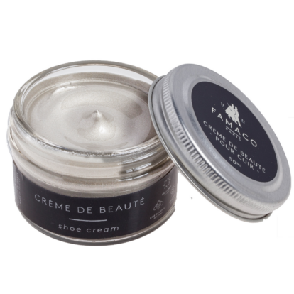 Famaco Metallic Chrome Silver Leather Cream Polish