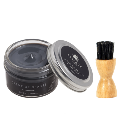 Grey Dark Gris Cream Polish 50ml & Application Brush