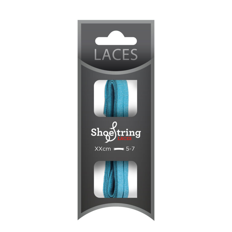 Turquoise Waxed 5mm Flat Laces